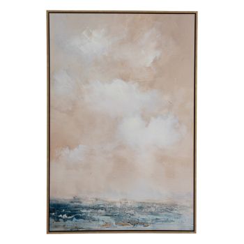 Stratos Hand Painted Canvas in Frame - Wood - L3 x W80 x H120 cm - Multi-Coloured