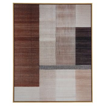 Ivora Hand Painted Canvas in Frame - Wood - L3 x W80 x H100 cm - Multi-Coloured
