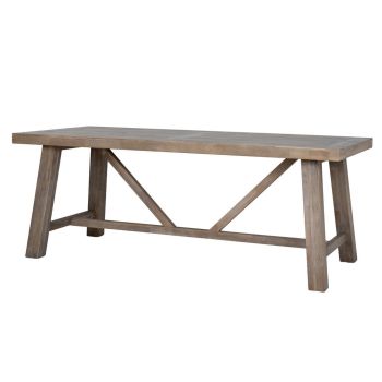 Haldon Collection Large Dining Table - Wood - L90 x W200 x H78 cm - Brown