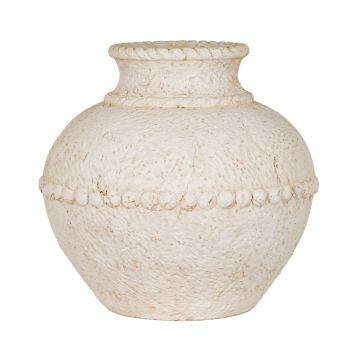 Medium Olympia Terracotta Vase - Ceramic - L30 x W32 x H32 cm - White
