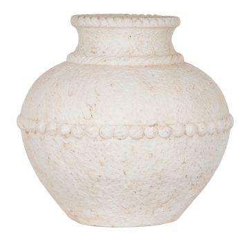 Large Olympia Terracotta Vase - Ceramic - L40 x W40 x H37 cm - White