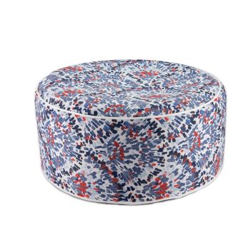 Round Inflatable Stool - Coral - Print - L53 x W53 x H23 cm