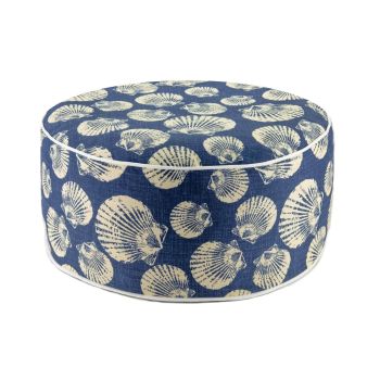 Round Inflatable Stool - Shells - Print - L53 x W53 x H23 cm