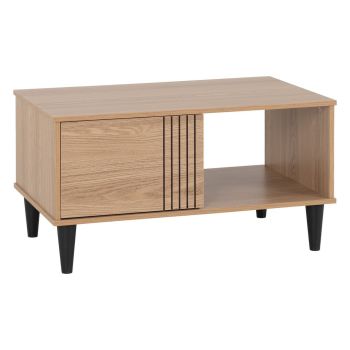 Tessa 1 Door Coffee Table - L55 x W48 x H90 cm - Natural Oak