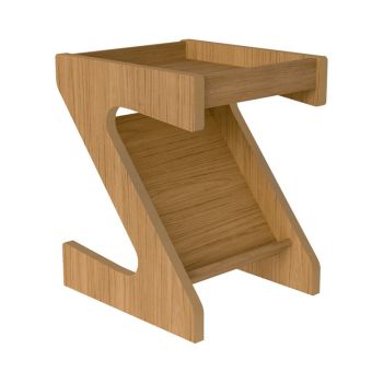 Naples Z Side Table - L40 x W45 x H55.5 cm - Oak Effect