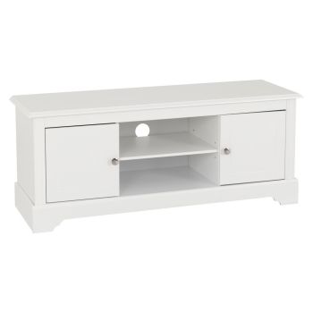 Stratford 2 Door TV Unit - L40 x W49.5 x H120 cm - White