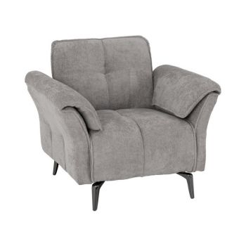 Amalfi 1 Seater Sofa - L83 x W96 x H86 cm - Grey Fabric
