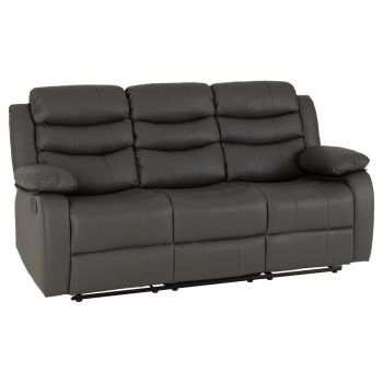Roma 3 Seater Recliner Sofa - L90 x W102 x H185 cm - Grey