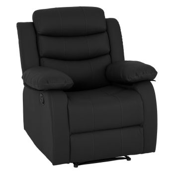 Roma Recliner Chair - L90 x W102 x H85 cm - Black