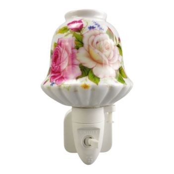 Pink Floral Nightlight - L8 x W8 x H13 cm