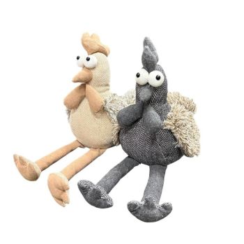 Fabric Chicken Doorstop - Fabric - L18 X W18 X H28 cm