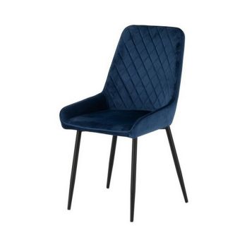 Avery Chair (Box of 2) - L59 x W48 x H90 cm - Sapphire Blue Velvet