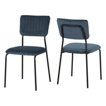 Sheldon Chair (Pack of 4) - L53 x W84.5 x H45 cm - Navy Blue