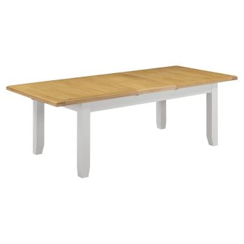 Windsor Large Extending Dining Table - L100 x W78 x H180 cm - Pebble Grey/Oak