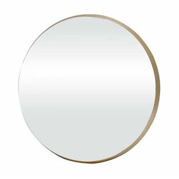Bevelled Round Mirror - L5 x W50 x H50 cm - Gold