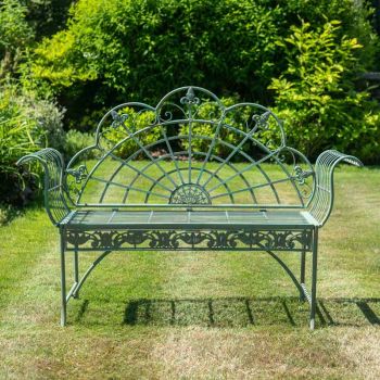 Peacock Bench - L138 x W46 x H102 cm - Vintage Green