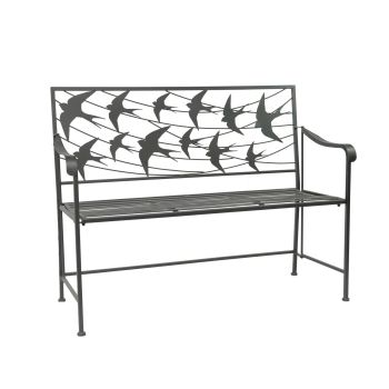 Swallow Back Bench - L43 x W115 x H82 cm - Black