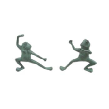 14cm Frog Decoration Ornament - Cast Iron - L27 x W26 x H57 cm