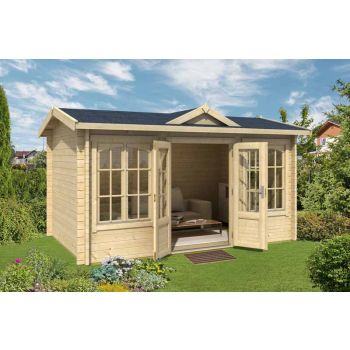 Kensington (4414340)-Log Cabin, Wooden Garden Room, Timber Summerhouse, Home Office - L440 x W292.1 x H239.4 cm