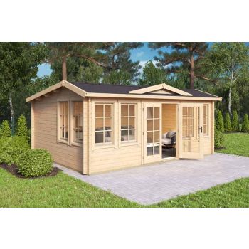 Balmoral-Log Cabin, Wooden Garden Room, Timber Summerhouse, Home Office - L570 x W421.3 x H239.4 cm