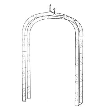 Gothic Arch - Metal - L35 x W140 x H230 cm - Umber Grey