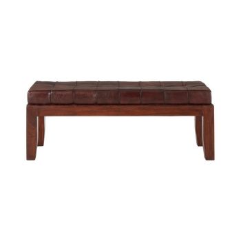 Inca Stitch Bench - Wood - L48 x W130 x H50 cm - Brown