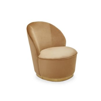 Kids Tamra Velvet Dining Chair - Metal/Wood/Synthetic/Textile - L58 x W57 x H68 cm - Gold