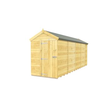 5 x 18 Feet Apex Shed - Single Door Without Windows - Wood - L533 x W147 x H217 cm