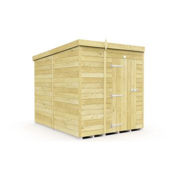 5 x 8 Feet Pent Shed - Single Door Without Windows - Wood - L231 x W158 x H201 cm