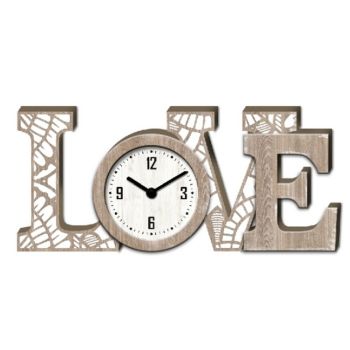 27cm Table Clock for Living Room/Hallway/Dining Room - Metal - L4 x W27 x H12 cm