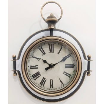 27cm Wall Clock for Living Room/Hallway/Dining Room - Metal - L5 x W25 x H27 cm