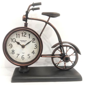 27cm Table Clock for Living Room/Hallway/Dining Room - Metal - L9 x W25 x H27 cm