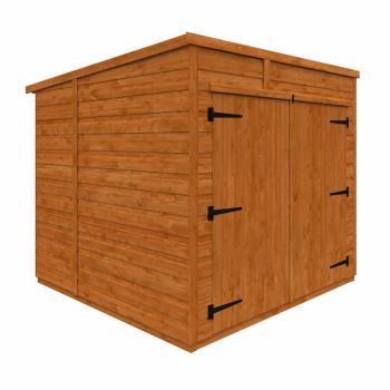 6x6 Flex Pent Bike Store 12mm Flex - L183.8 x W175 x H179.1 cm - Solid Wood/Softwood/Pine - Burnt Orange