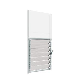 Greenhouse Louvre Side Window - L74 x W62 x H3.5 cm - Silver