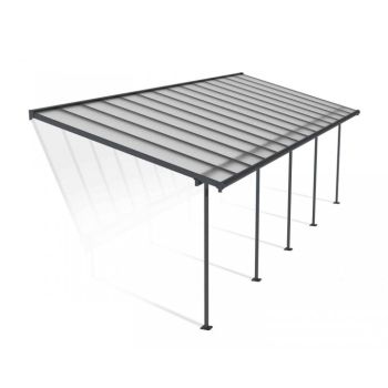 Patio Cover Sierra 3 x 8.51 Clear - Polycarbonate - L860 x W299 x H305 cm - Grey