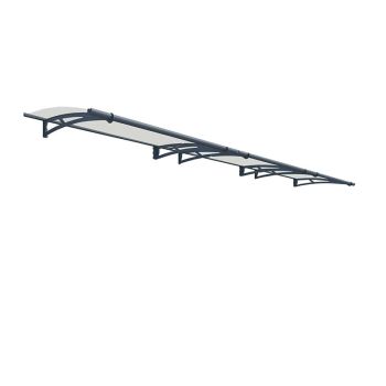 Patio Cover Aquila Door Awning Canopy 4500 Clear - Acrylic - L453.5 x W91.5 x H17.5 cm - Grey