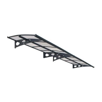 Patio Cover Herald Door Awning Canopy 4460 Mist - Polycarbonate - L447 x W139 x H33 cm - Grey