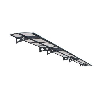 Patio Cover Herald Door Awning Canopy 6690 Mist - Polycarbonate - L670.5 x W139 x H33 cm - Grey