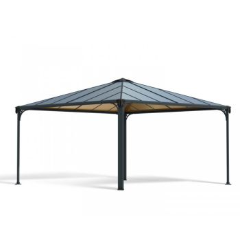 Palermo 4300 Garden Gazebo - Polycarbonate - L429 x W429 x H298 cm - Grey