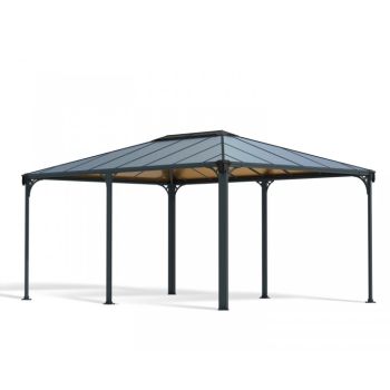 Martinique 5000 Garden Gazebo Grey Bronze - Polycarbonate - L493.1 x W359.3 x H286.1 cm - Grey