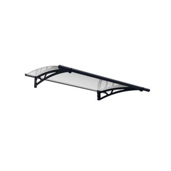 Patio Cover Altair Door Awning Canopy 1500 Clear - Acrylic - L150.5 x W91.5 x H17.5 cm - Grey