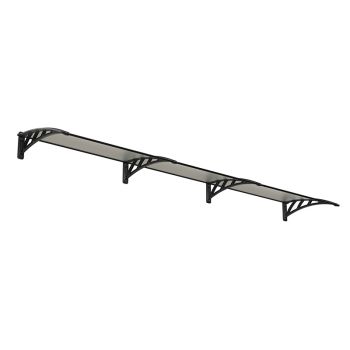 Patio Cover Neo Door Awning Canopy 3540 Twinwall - Polycarbonate - L357 x W76 x H25 cm - Grey
