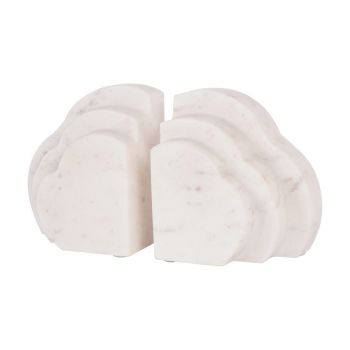 Genoa Cloud Bookends - Marble - L6 x W21 x H11.5 cm - White