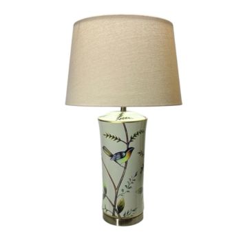 51cm Table Lamp and Shade - Ceramic - L19 x W19 x H51 cm