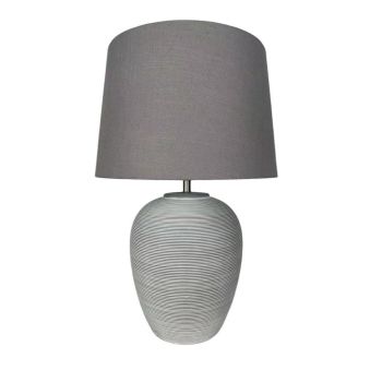 48cm Lamp and Shade - Ceramic - L21 x W21 x H48 cm