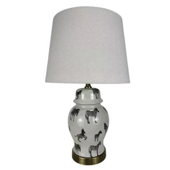Lamp and Shade - Ceramic - L18 x W18 x H40 cm