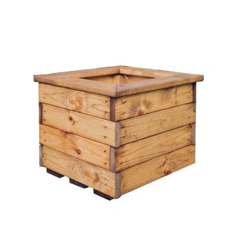 Multi Pack of 2 - Valley Small Square Planter - Timber - L39 x W39 x H32 cm - Garden Trough - Fully Assembled