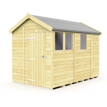 7 x 9 Feet Apex Shed - Single Door With Windows - Wood - L272 x W214 x H217 cm