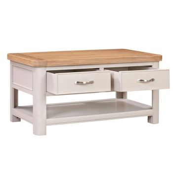 Bologna Painted Coffee Table with 2 Drawers