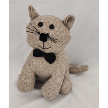 25cm Asst Cat Door Stop - Fabric - L10 x W16 x H25 cm